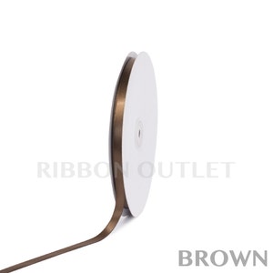 3/8&quot; Chocolate Brown Satin Ribbon 100 Yards Per Roll