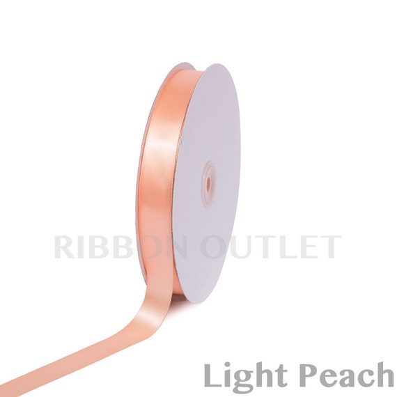 Peach - Satin Ribbon Single Face - ( 1/4 inch | 100 Yards )