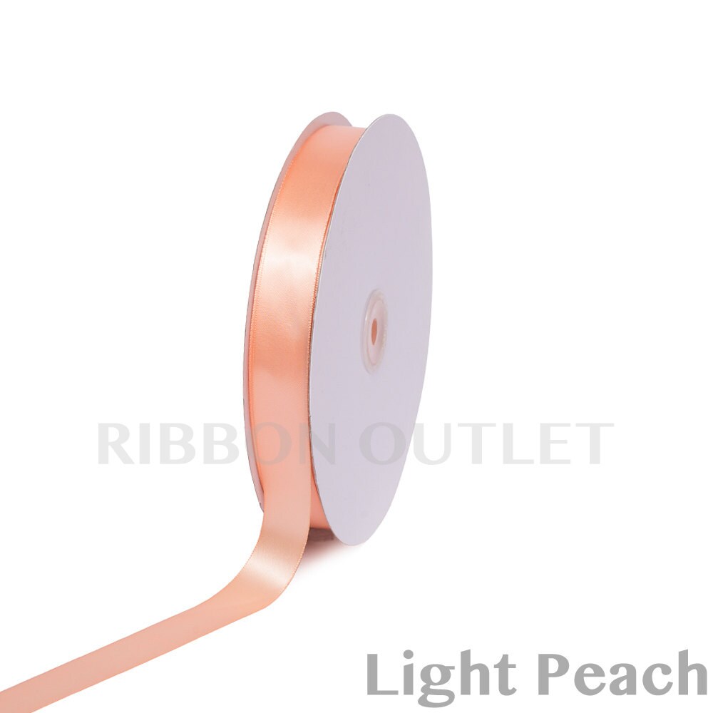 Peach - Satin Ribbon Single Face - ( 1/8 inch | 100 Yards )