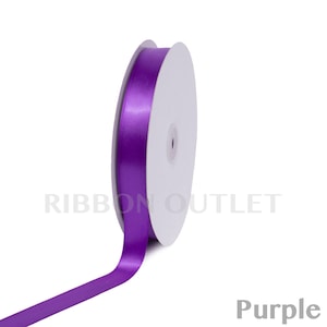 7/8&quot; Purple Satin Ribbon 100 Yards Per Roll