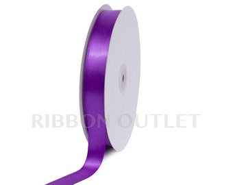 7/8" Purple Satin Ribbon 100 Yards Per Roll