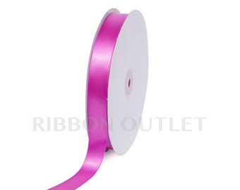 7/8" Fucshia Satin Ribbon 100 Yards Per Roll