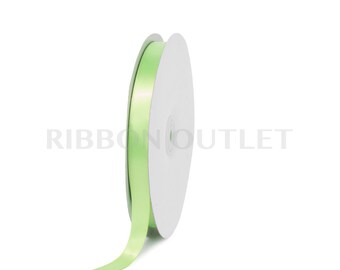 5/8" Apple Green Satin Ribbon 100 Yards Per Roll