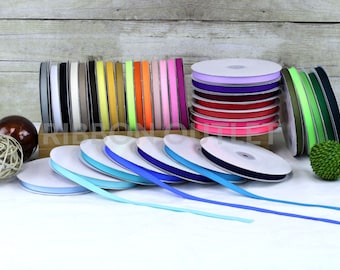 3/8" Solid Grosgrain Ribbons 50 Yards Per Roll