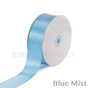 1 1/2&quot; Blue Mist Satin Ribbon 50 Yards Per Roll