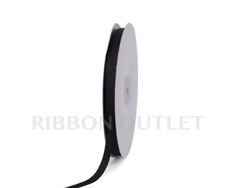 3/8&quot; Black Solid Grosgrain Ribbon 50 Yards Per Roll