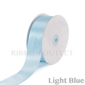 1 1/2&quot; Light Blue Satin Ribbon 50 Yards Per Roll