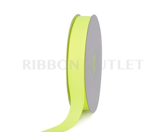 7/8" Neon Yellow Grosgrain Ribbon 50 Yards Per Roll