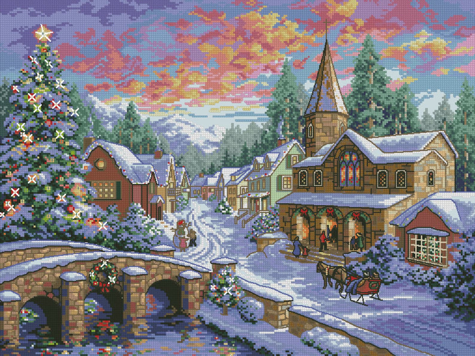 Купить Новогодний Набор Вышивка