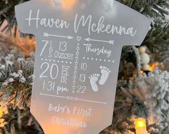 Peronalisierte Baby erste Weihnachtsverzierung