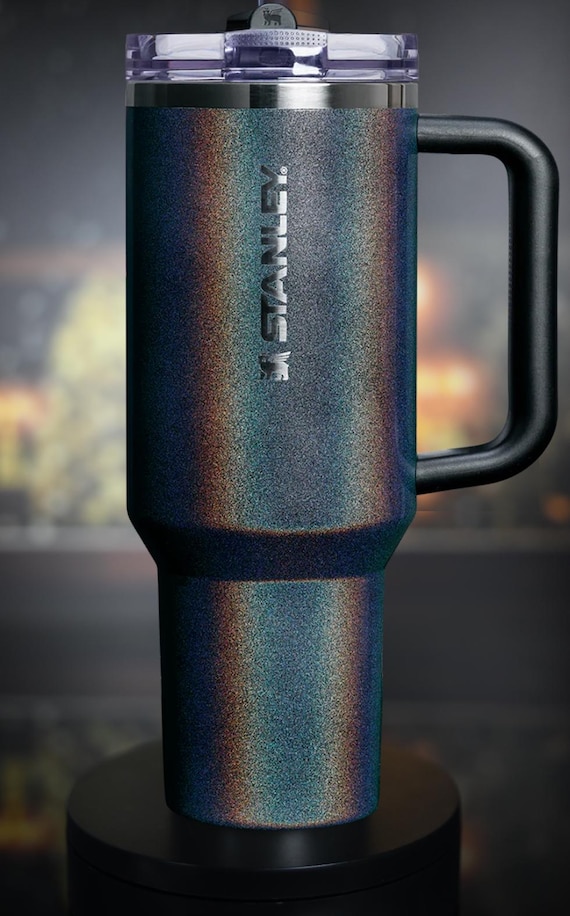 Authentic Stanley Midnight Glitz, Personalized Stanley, Customized Stanley 40oz Quencher