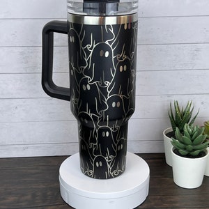 Spooky Season  40oz Tumbler, Cute Ghost Theme, Halloween Tumbler