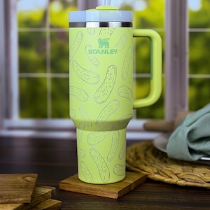 STANLEY  Pickle Engraved  40oz  Tumbler, Pickle Tumbler, Pickled Stanley, Dill Pickle