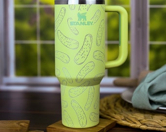 STANLEY  Pickle Engraved  40oz  Tumbler, Pickle Tumbler, Pickled Stanley, Dill Pickle