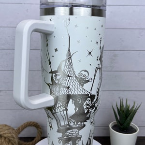 40oz Laser Engraved Tumbler Nightmare • Christmas Nightmare • Christmas Halloween Tumbler