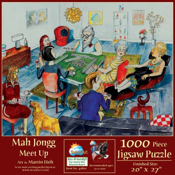 Mah Jongg Meet Up 1000 piece Jigsaw Puzzle