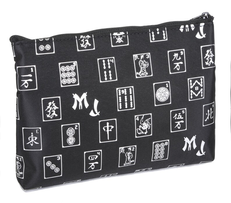 Mah Jongg 3 Zipper Purse for Mah Jongg Card, Black Designer Style Etsy