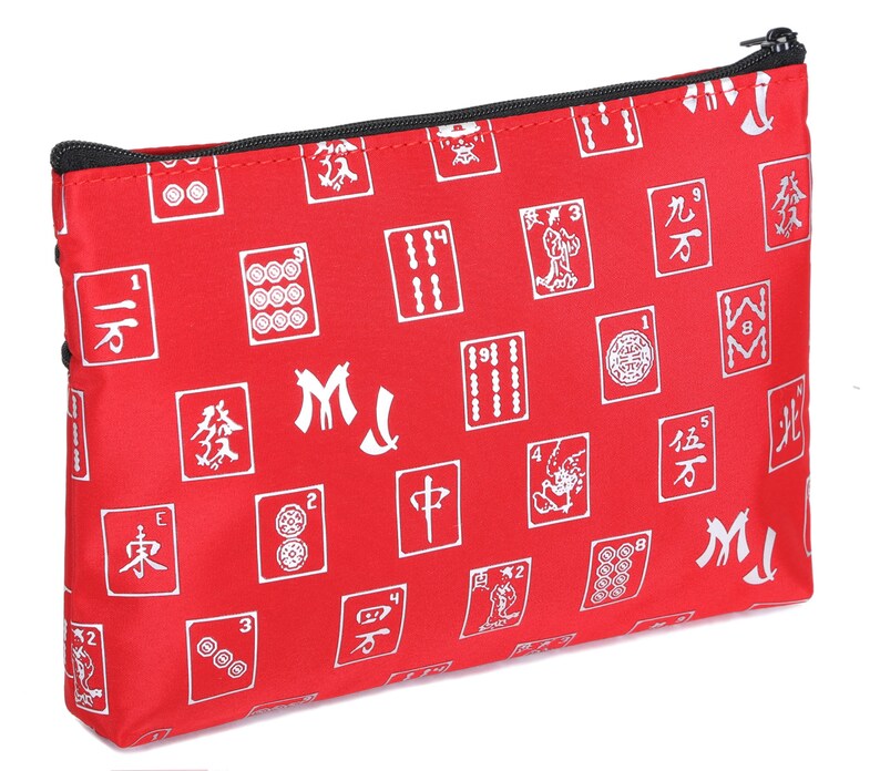 Mah Jongg 3 Zipper Purse for Mah Jongg Card Red Designer Etsy