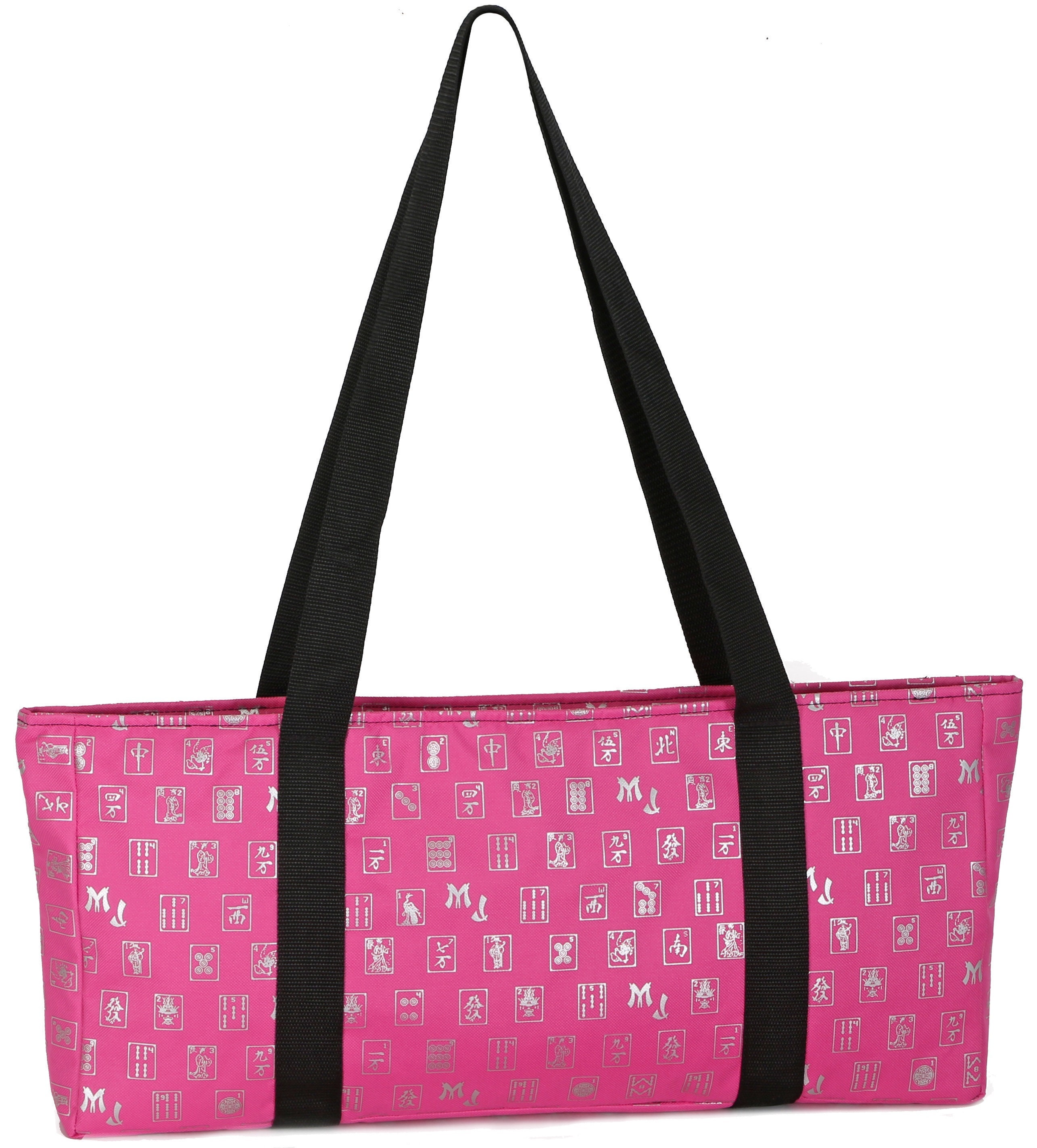 Fuchsia (Pink) & Silver Designer Mah Jongg Set Soft Carrying Case (case, wraps and tile bag only)