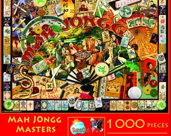 Mah Jongg Masters Collage 1000 pc Jigsaw Puzzle