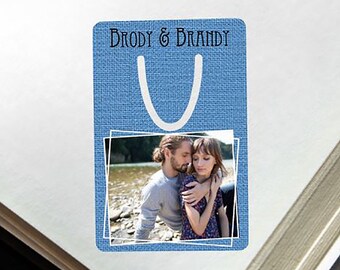 Personalized | Faux Burlap | Aluminum | Bookmark - 2x3"