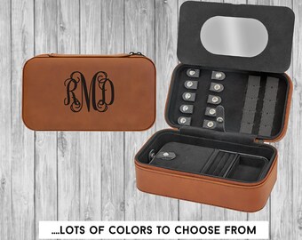 Personalized Monogram 7.5" x 4.5" Home/Travel Jewelry Box