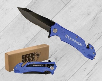 Personalized Laser Engraved 4.5" Rescue Knife