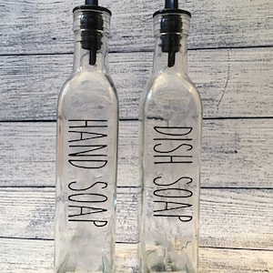 Personalized | Farmhouse Style | Dish or Hand Soap | Glass Dispenser |  2020