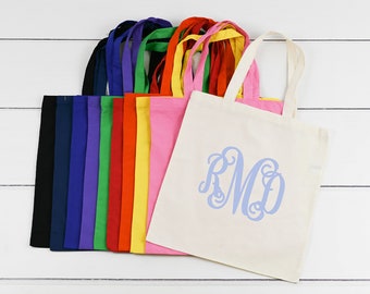 Personalized Monogrammed Canvas Tote Bag