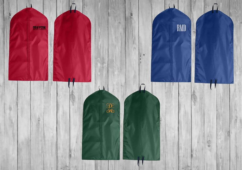 Personalized Nylon Garment Bag With Carrying Handles Etsy