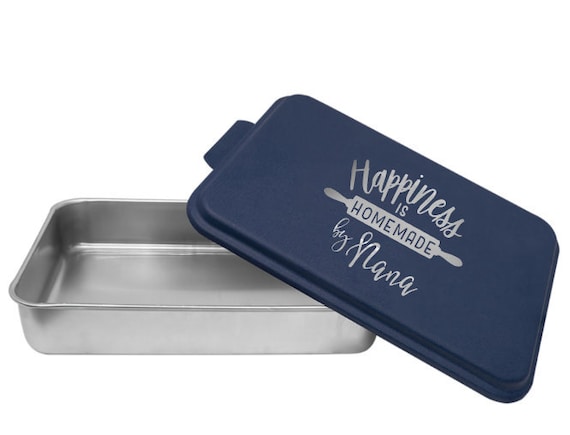 Personalized Laser Engraved 9 X 13 Aluminum Cake Pan With Lid 