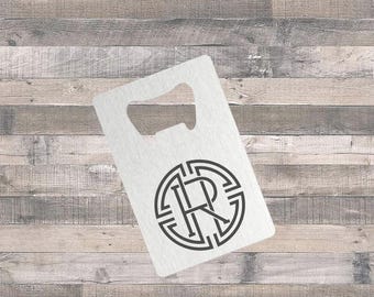 Laser Engraved Stainless Steel Wallet/Credit Card Size Bottle Opener