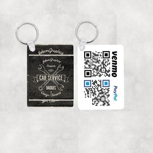 Personalized | CUSTOM LOGO| QR Pay | Aluminum | Keychain