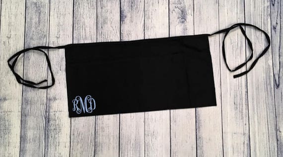 Custom Monogrammed Apron w// YOUR INITIALS Server Size monogram gift 22/" x 30/"