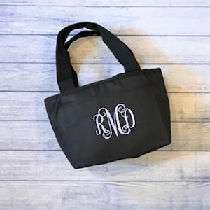 Sacola de almoço personalizada - preta