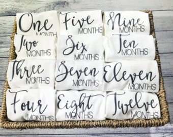 Personalized Monthly Milestone Onesies