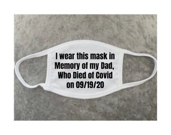 Personalized | Memorial | Face Mask