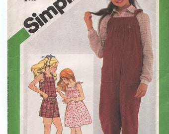 Simplicity Girl's Jumpsuit in 2 Lengths 1981 UNCUT