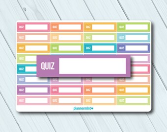 School Stickers #902-032-056L-WH ECLP Colored Tracking Stickers ScriptSchool Stickers for Planner