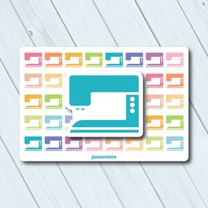Sewing Machine Planner Stickers: Crafting Icon Stickers (40 ct)