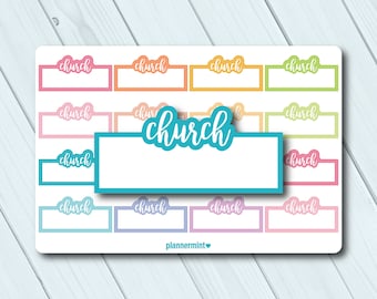 Church Planner Stickers: Fillable Tracker, Matte or Glossy