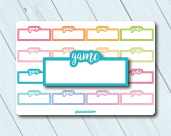 Game Planner Stickers: Fillable Tracker, Script Outline (Matte or Glossy)
