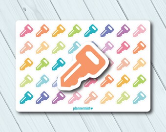 Key Icon Planner Stickers: Functional Matte or Glossy Stickers