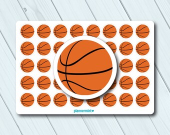 Basketball Planner Stickers: Sports Icon Stickers (Matte or Glossy)