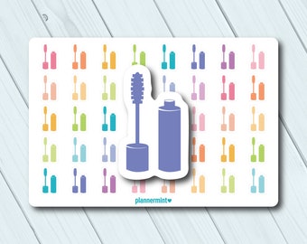 Mascara Icon Planner Stickers: Beauty, Makeup (Matte or Glossy)