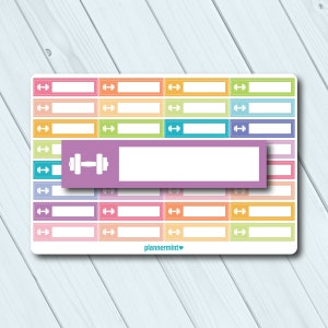 Dumbbell Planner Stickers - Fillable Tracker - Erin Condren - Happy Planner - Exercise - Weight Loss - Fitness - Weights - Weight Lifting