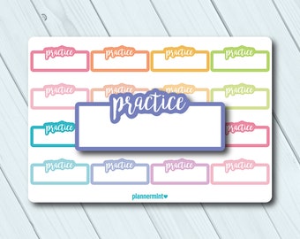 Practice Planner Stickers - Fillable Tracker - Erin Condren Life Planner - Happy Planner - Basketball - Sports - Matte or Glossy Stickers