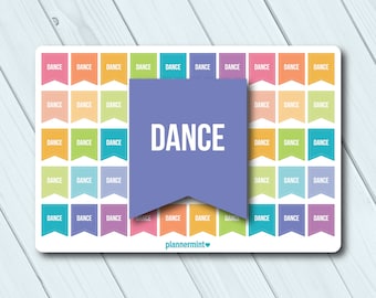 Dance Planner Stickers - Dance Stickers - Dance - Dancing - Flag Sticker - Erin Condren Life Planner - Matte or Glossy