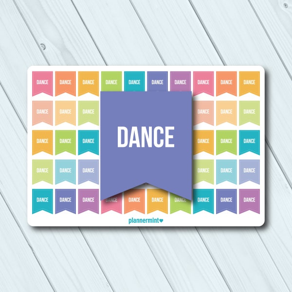 Dance Planner Stickers - Dance Stickers - Dance - Dancing - Flag Sticker - Erin Condren Life Planner - Matte or Glossy