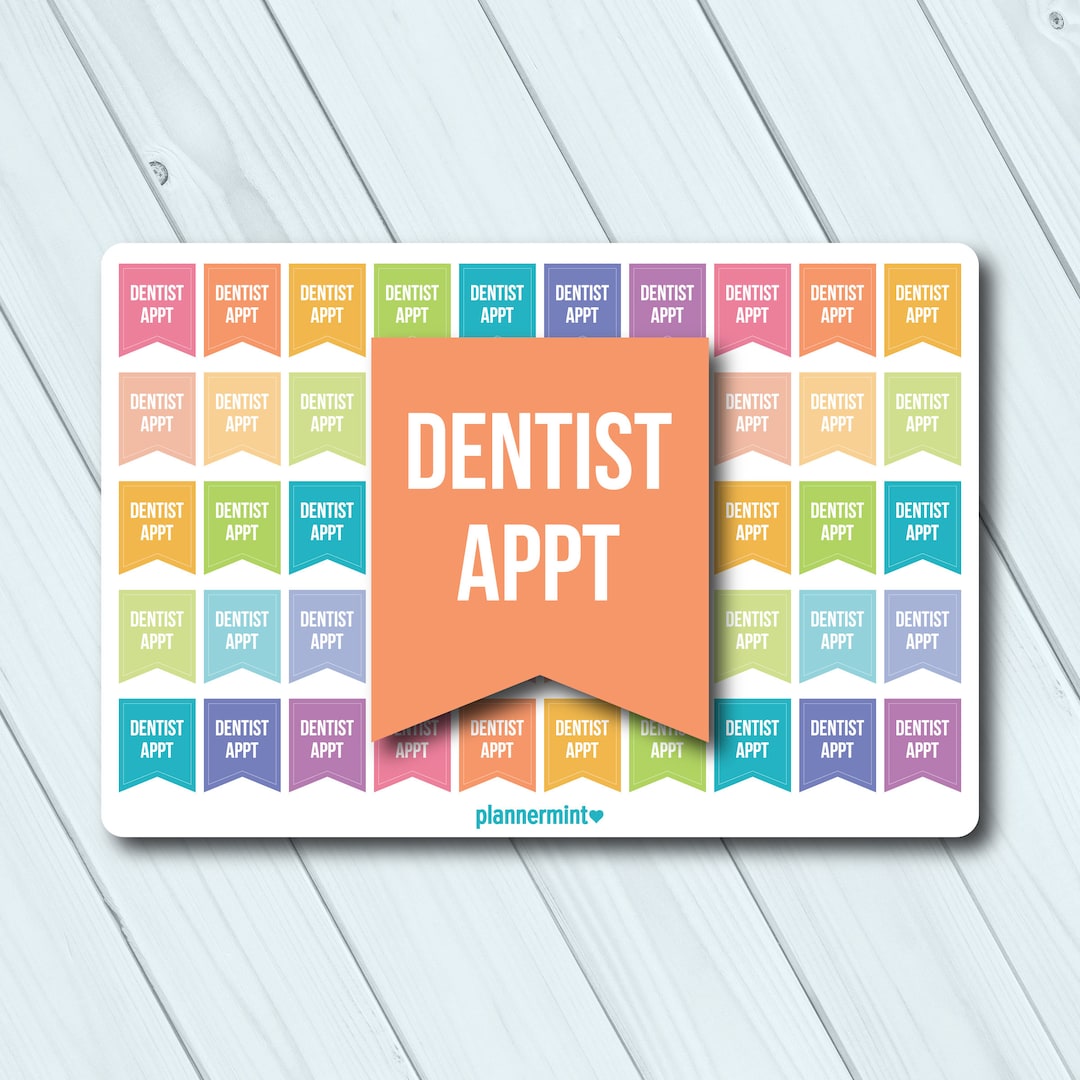 Dentist Appointment Planner Stickers: Flags, Matte or Glossy - Etsy